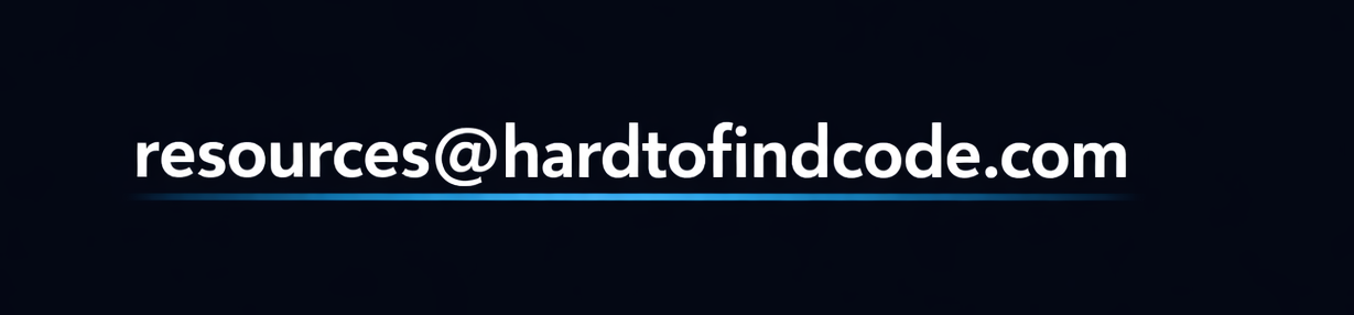 resources@hardtofindcode.com