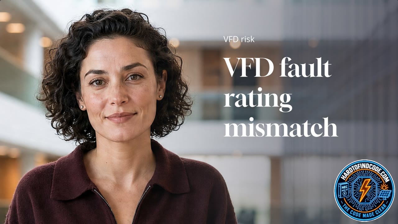 VFD fault rating mismatch — code-compliant on paper, wrong fault current